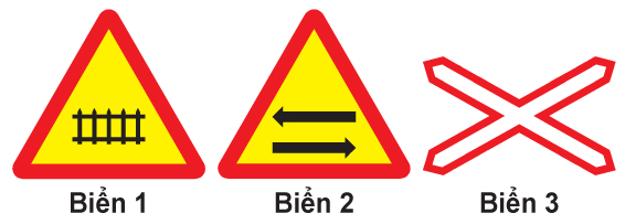 Biển nào báo hiệu nguy hiểm giao nhau với đường sắt?