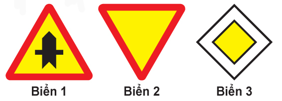 Biển nào báo hiệu, chỉ dẫn xe đi trên đường này được quyền ưu tiên qua nơi giao nhau?