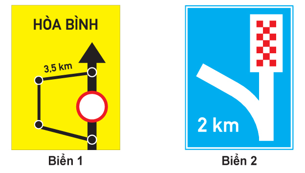 Biển nào chỉ dẫn cho người tham gia giao thông biết vị trí và khoảng cách có làn đường cứu nạn hay làn thoát xe khẩn cấp?