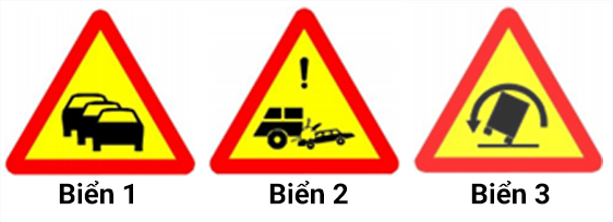 Biển nào sau đây cảnh báo nguy hiểm đoạn đường thường xảy ra tai nạn?