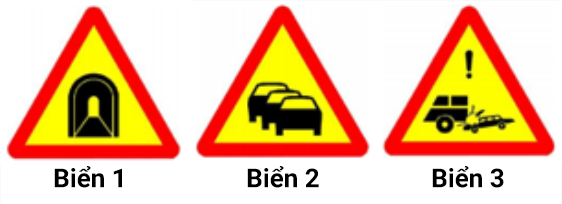 Biển nào dưới đây báo hiệu đoạn đường hay xảy ra ùn tắc giao thông?