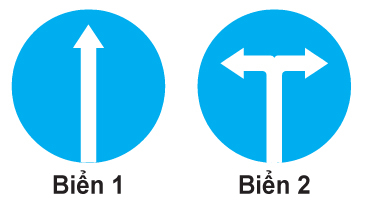 Biển nào (đặt trước ngã ba, ngã tư) cho phép xe được rẽ sang hướng khác?