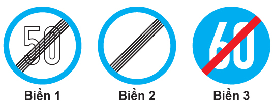 Trong các biển dưới đây biển nào là biển “Hết tốc độ tối đa cho phép”?