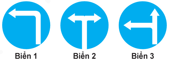 Biển nào cho phép được quay đầu xe đi theo hướng ngược lại khi đặt biển trước ngã ba, ngã tư?